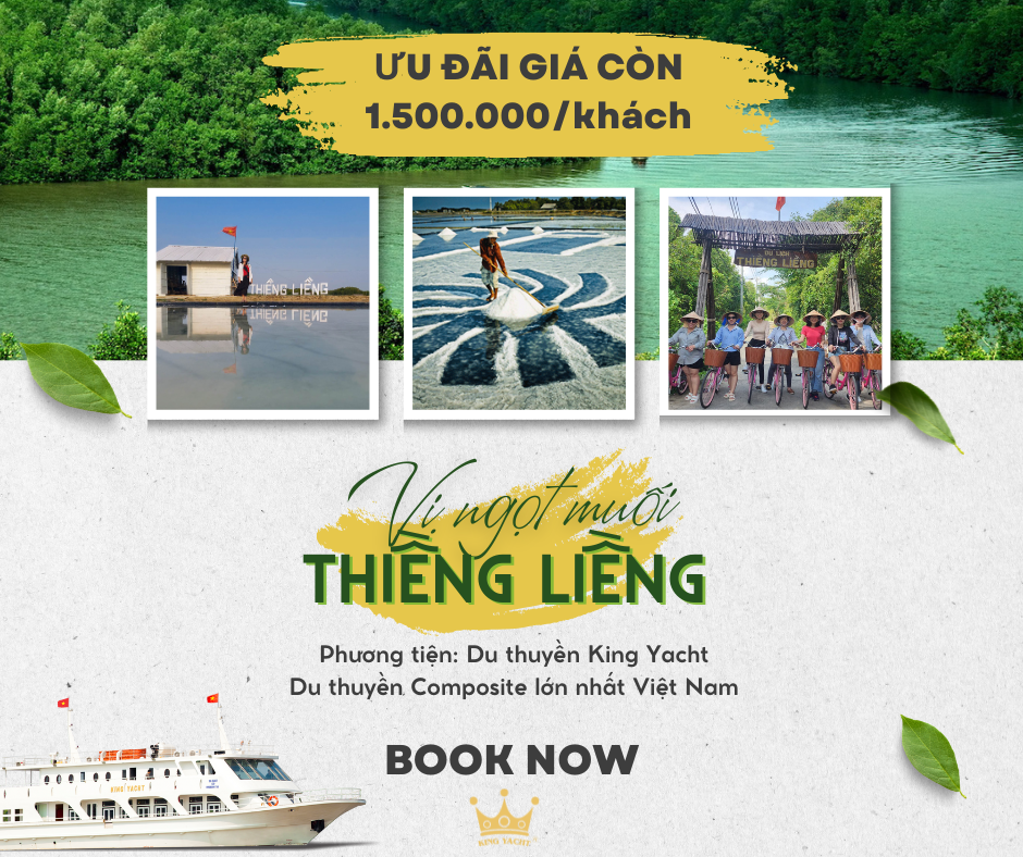 Chương trình du ngoạn đảo Thiềng Liềng cùng du thuyền King Yacht